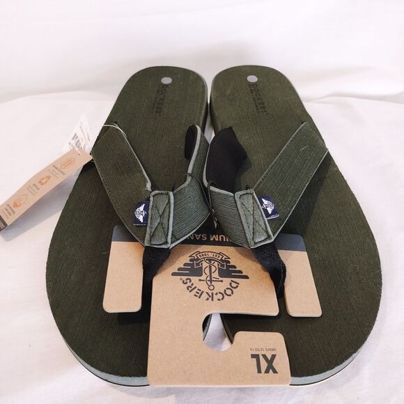 Dockers Other - Dockers Hunter Green Brushed Eva Flip Flops Mens Size XL 12-13